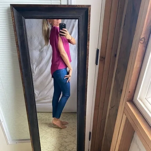 COPY - RO & DE FLOWY MAGENTA BLOUSE SIZE SMALL - Picture 5 of 8